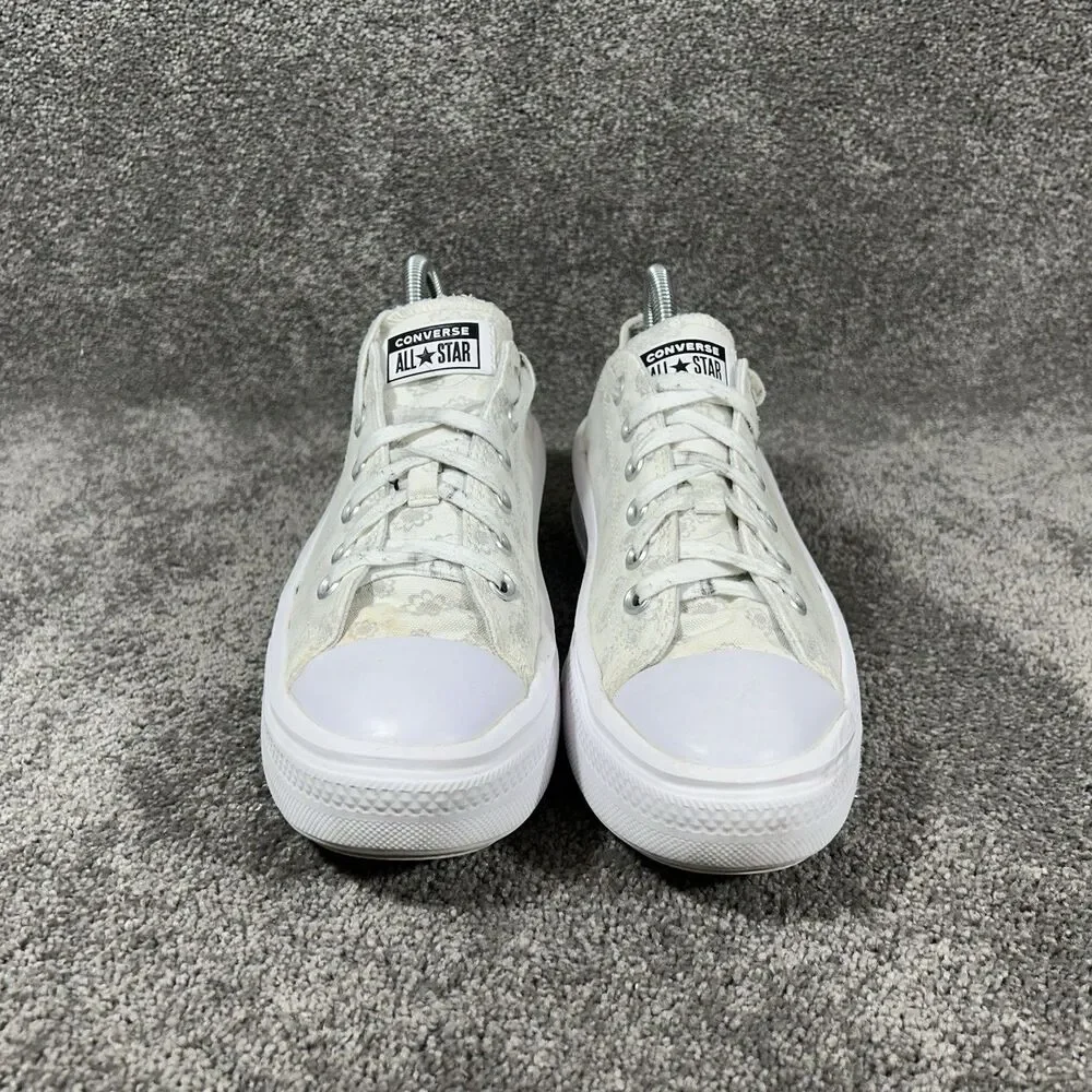 Converse CTAS Move OX A00841C Women's Size 9 Tonal Floral Platform Shoes Used - Picture 4 of 13
